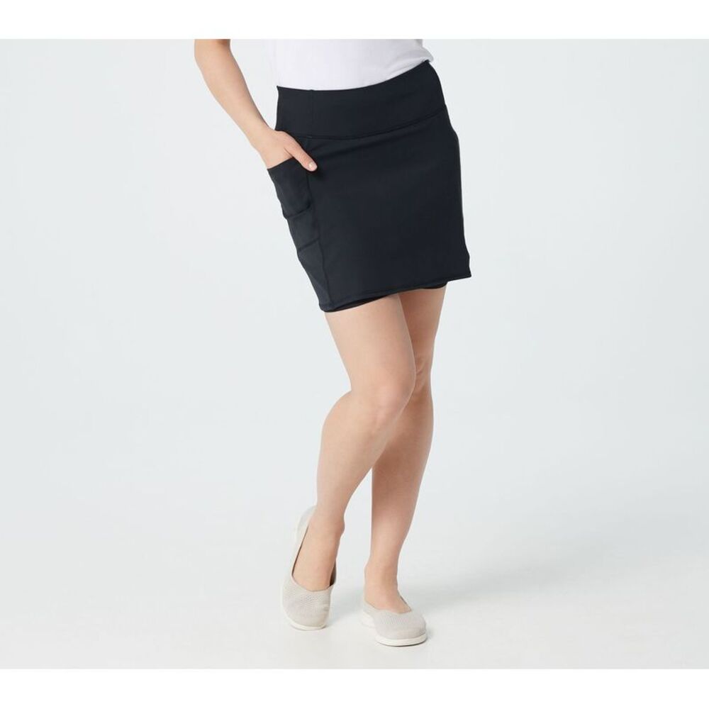 Skechers Women's Skirt Sz 3XL GOFLEX GoWalk Skort Pockets Black A655331